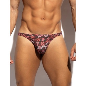 ES Collection UN694 Muddy Camo Thong Garnet