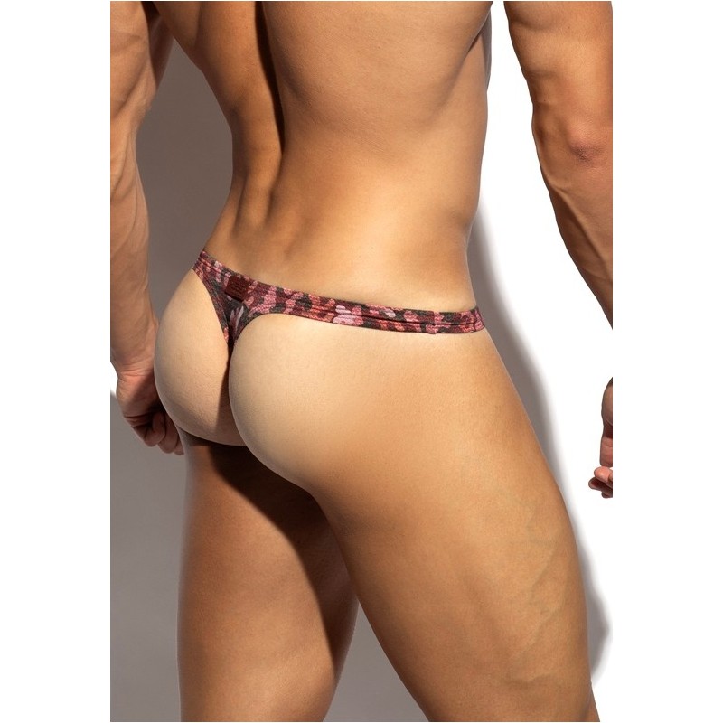 ES Collection UN694 Muddy Camo Thong Garnet