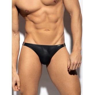 ES Collection UN554 Shiny Recycled Rib Bikini Black