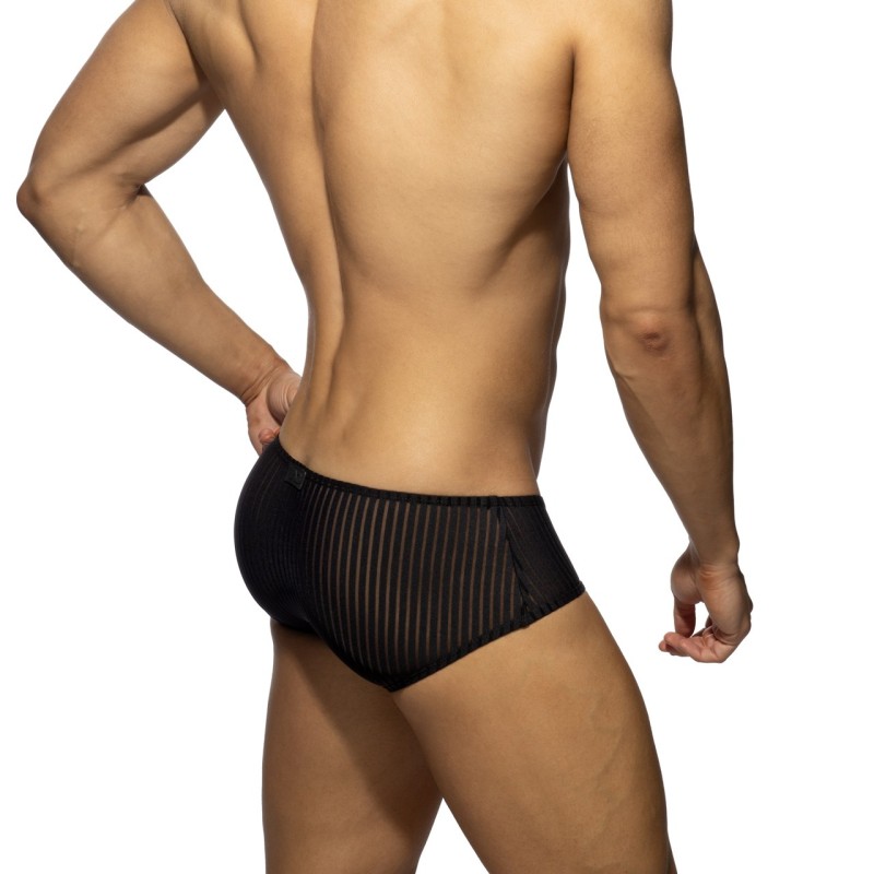 Addicted AD1413 Black Stripe Brief