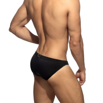 Addicted AD1517 B & W Rib Bikini Brief Black