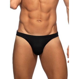 Addicted AD1517 B & W Rib Bikini Brief Black