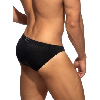 Addicted AD1517 B & W Rib Bikini Brief Black