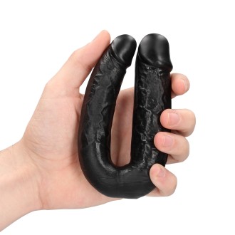 RealRock U Shaped Double Dildo 5" / 12,7 cm - Black
