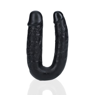 RealRock U Shaped Double Dildo 5" / 12,7 cm - Black