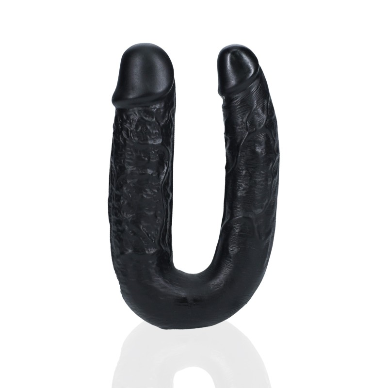 RealRock U Shaped Double Dildo 5" / 12,7 cm - Black