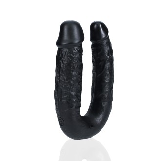 RealRock U Shaped Double Dildo 5" / 12,7 cm - Black