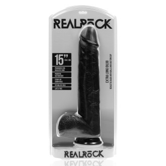 RealRock Extra Large Straight with Balls 15" / 38 cm - Black