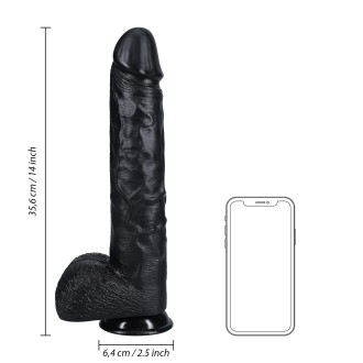 RealRock Extra Large Straight with Balls 14" / 35,5 cm - Black