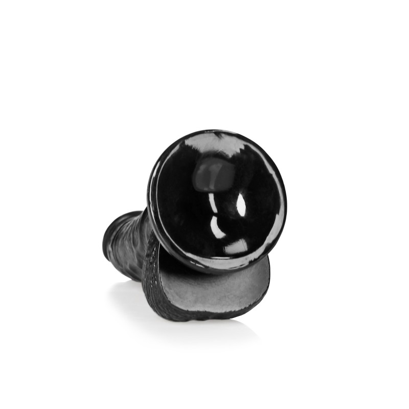 RealRock Curved Realistic Dildo with Balls and Suction Cup - 6" / 15,5 cm