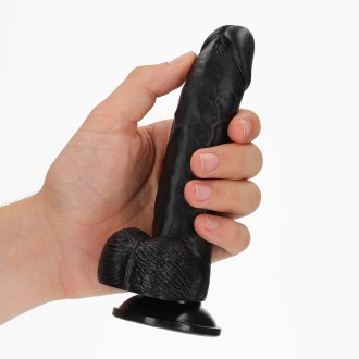RealRock Curved Realistic Dildo with Balls and Suction Cup - 6" / 15,5 cm