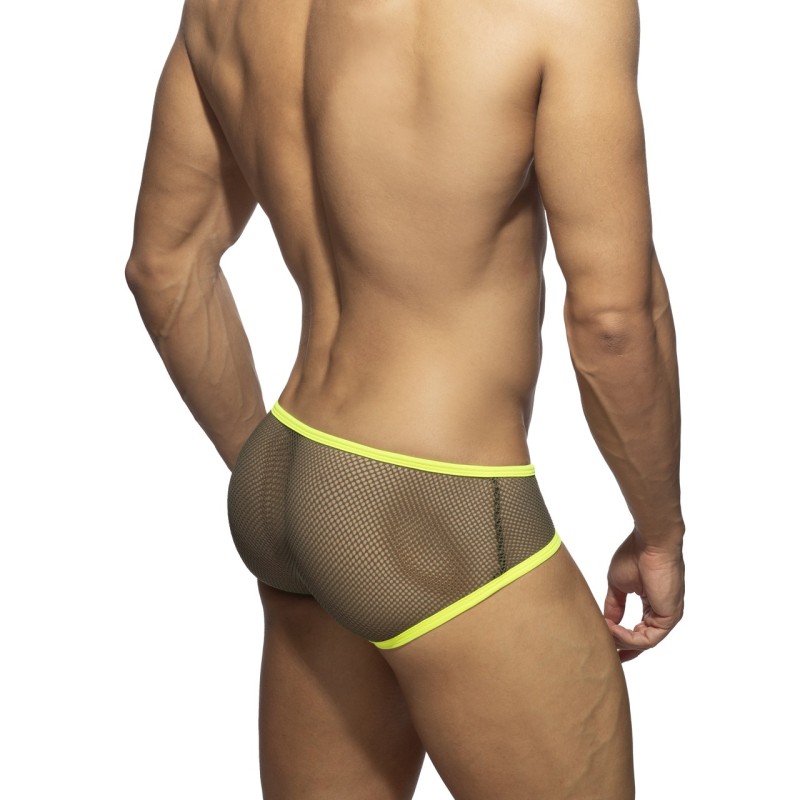 Addicted AD1335 Fever Mesh Brief Kaki
