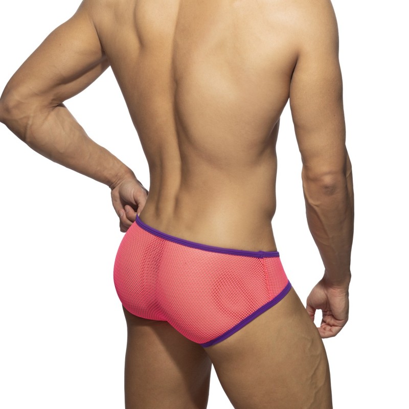 Addicted AD1335 Fever Mesh Brief Neon Pink