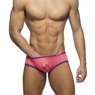 Addicted AD1335 Fever Mesh Brief Neon Pink
