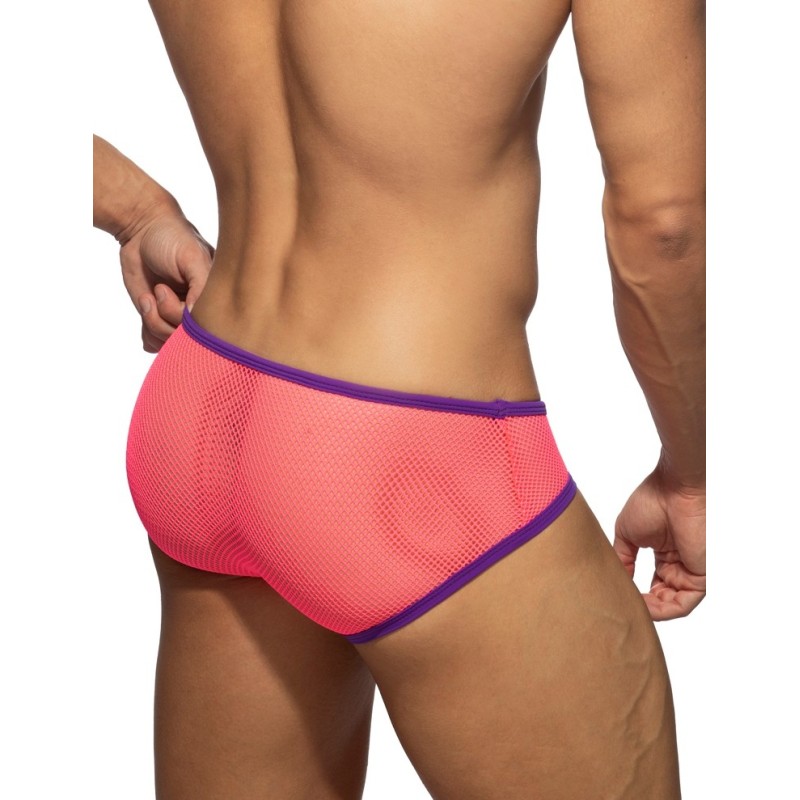 Addicted AD1335 Fever Mesh Brief Neon Pink