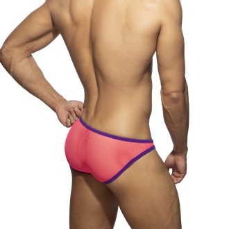 Addicted AD1332 Fever Mesh Bikini Brief Neon Pink