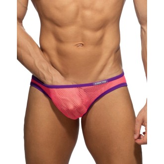 Addicted AD1332 Fever Mesh Bikini Brief Neon Pink