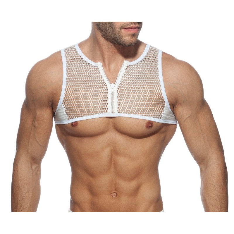 Addicted AD854 AD Party Zip Harness White