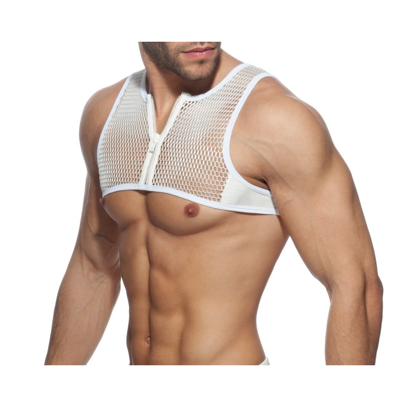 Addicted AD854 AD Party Zip Harness White