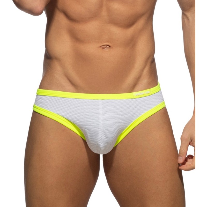 Addicted ADS360 Snow White Neon Bikini Brief Neon Yellow
