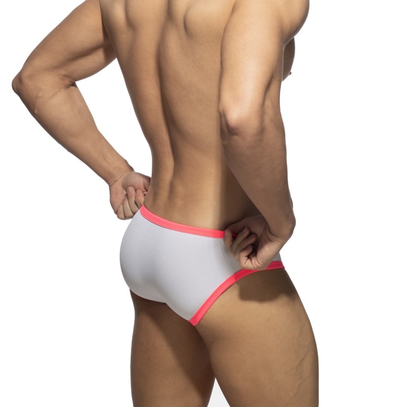 Addicted ADS360 Snow White Neon Bikini Brief Neon Pink