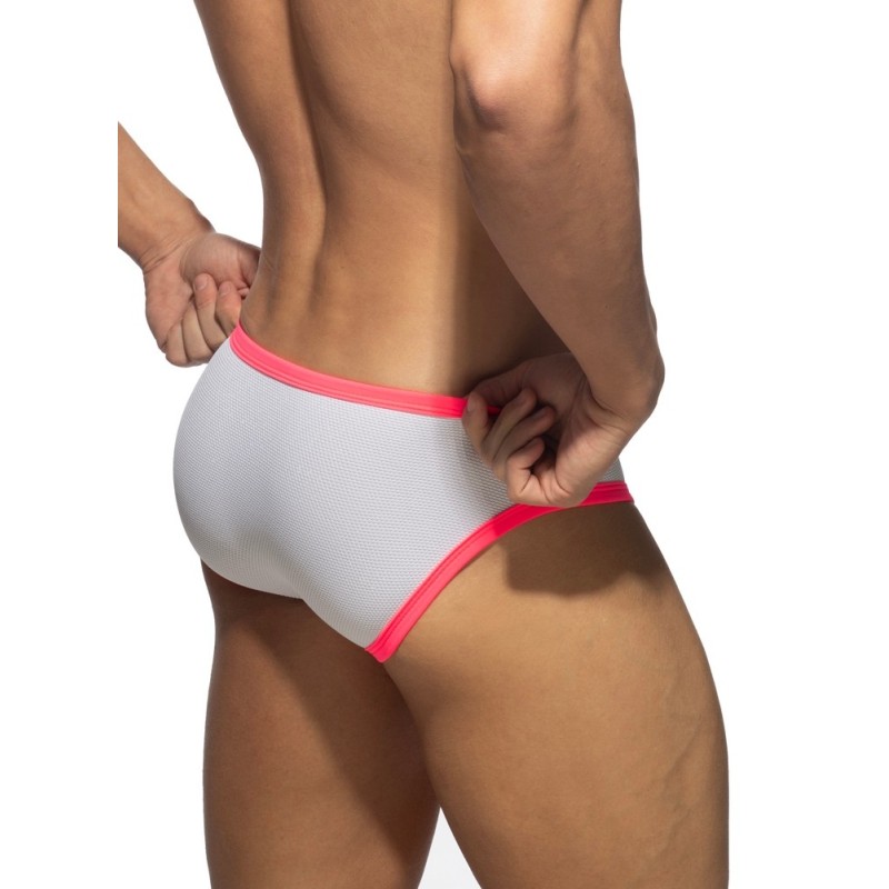 Addicted ADS360 Snow White Neon Bikini Brief Neon Pink