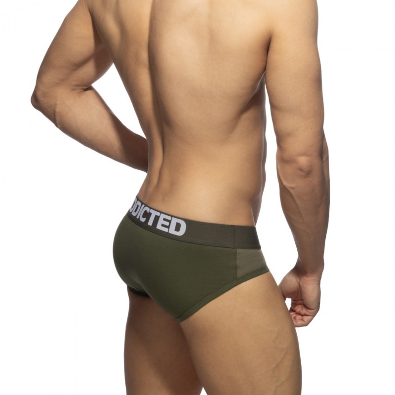 Addicted AD2207 Flame Cotton Brief Kaki