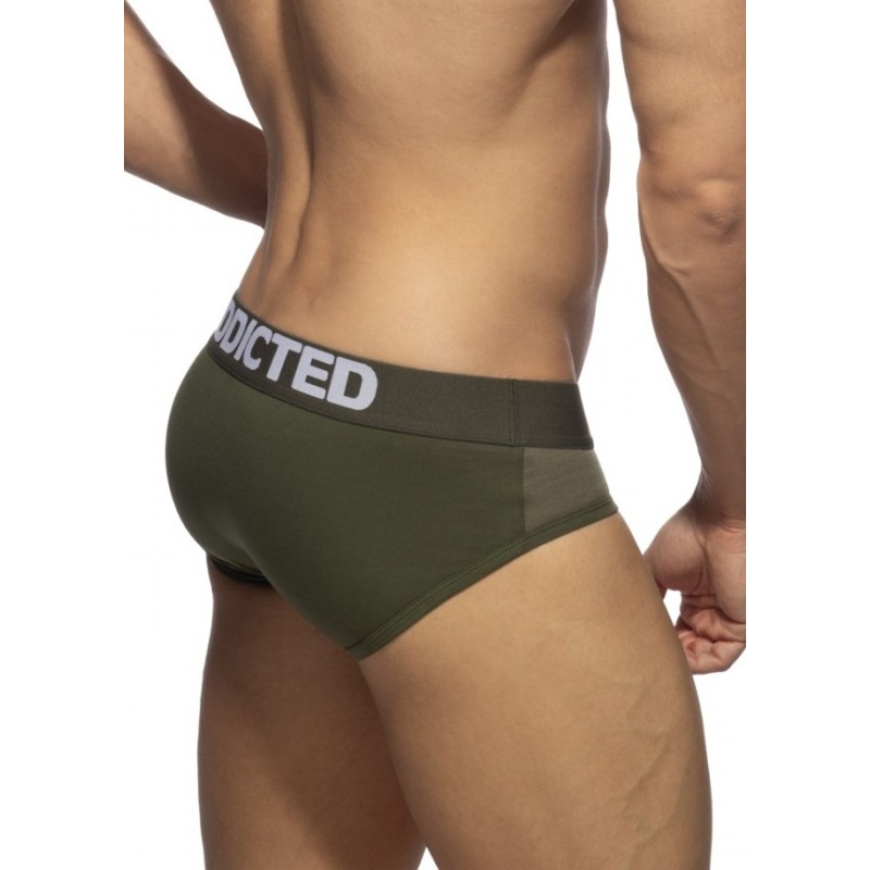 Addicted AD2207 Flame Cotton Brief Kaki