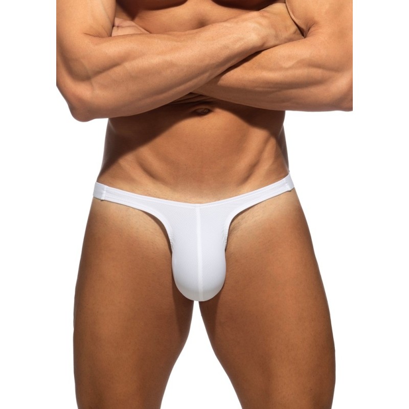 Addicted AD1506 Thin Rib Thong White