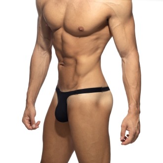 Addicted AD1506 Thin Rib Thong Black