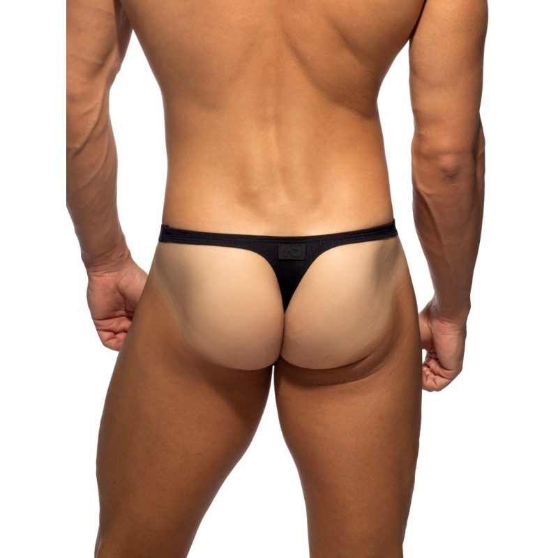 Addicted AD1506 Thin Rib Thong Black