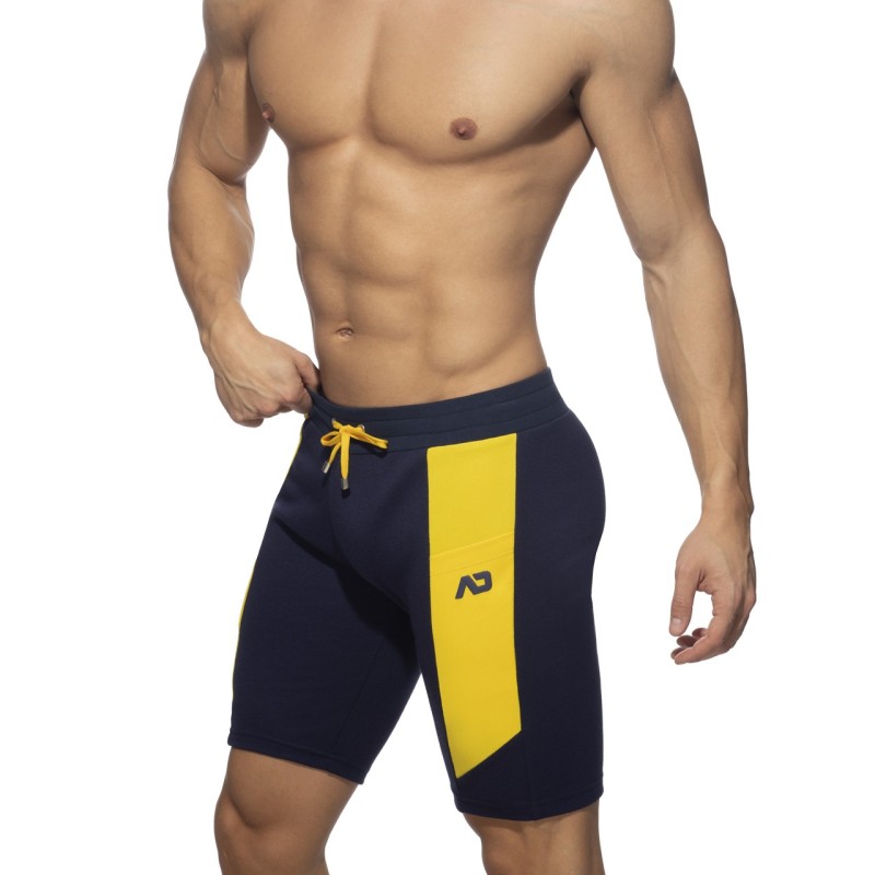 Addicted AD1067 Cotton Sports Knee Shorts Navy