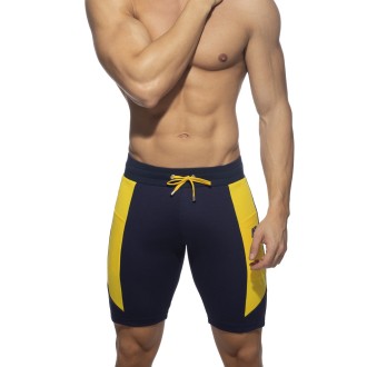 Addicted AD1067 Cotton Sports Knee Shorts Navy