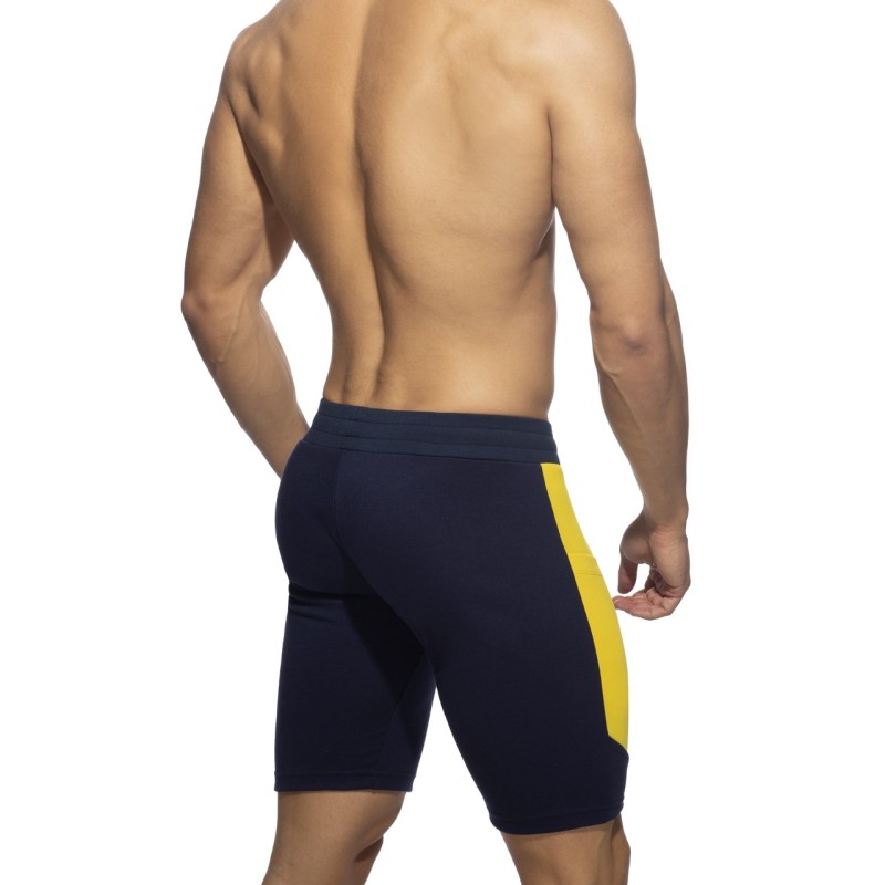 Addicted AD1067 Cotton Sports Knee Shorts Navy