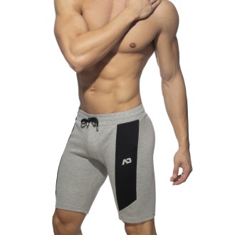 Addicted AD1067 Cotton Sports Knee Shorts Heather Grey