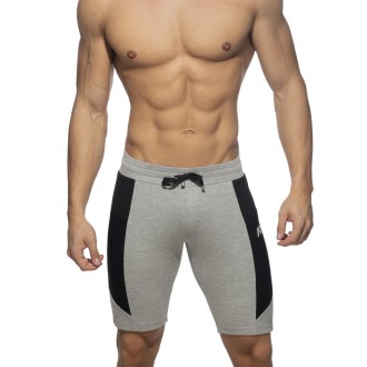 Addicted AD1067 Cotton Sports Knee Shorts Heather Grey