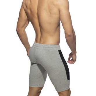 Addicted AD1067 Cotton Sports Knee Shorts Heather Grey