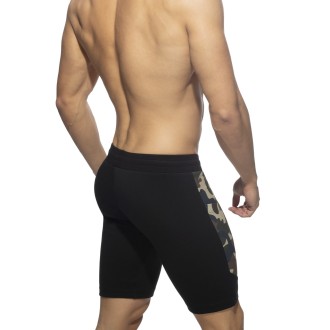 Addicted AD1067 Cotton Sports Knee Shorts Black