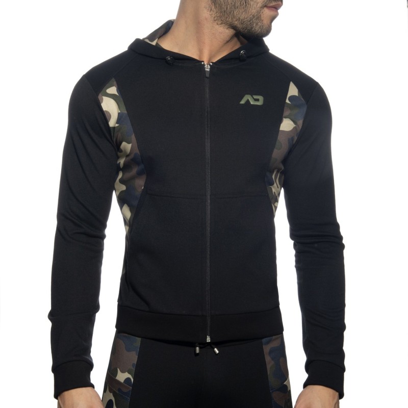 Addicted AD1065 Cotton Sports Jacket Black