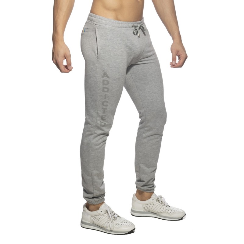 Addicted AD999 Long Jogging Pants Heather Grey