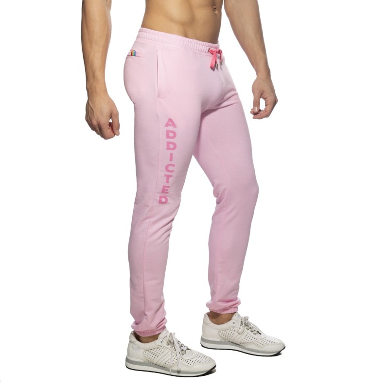 Addicted AD999 Long Jogging Pants Pink