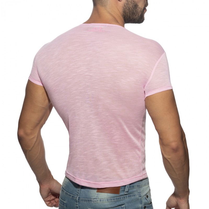 Addicted Thin Flame T-Shirt Pink